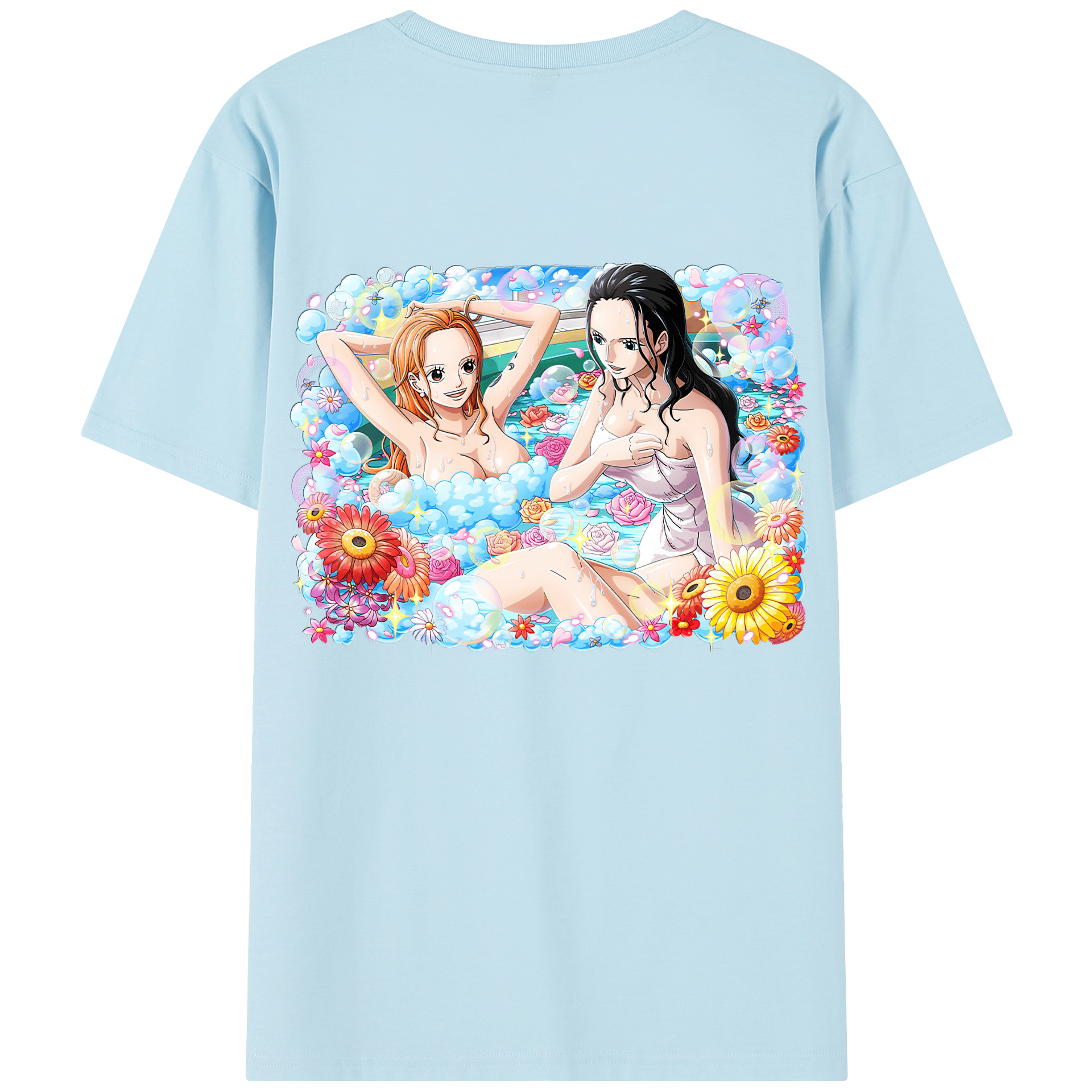 ワンピース ニコ・ロビン ONE PIECE Nico Robin 綿100％半袖Tシャツ（背面プリント）